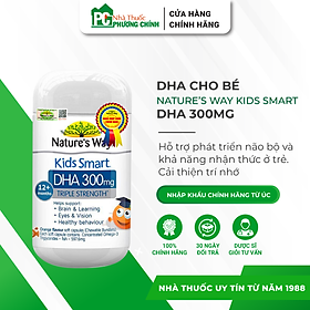 Viên Nhai DHA Cho Bé Nature's Way Kids Smart DHA 300mg Triple Strength (50 viên)