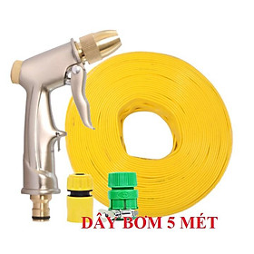 Mua Bộ dây vòi xịt nước rửa xe  tưới cây . tăng áp 3 lần  loại 3m  5m 206701-1 đầu đồng cút nối nhựa v+ tặng móc khoá
