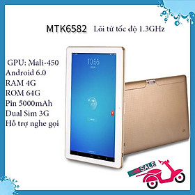 Mua Máy tính bảng Tablet MTK6582 1.3GHz RAM 4G/ROM 64G 10.1inch Android 6.0