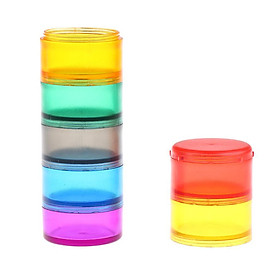 7 Day Weekly Medicine Tablet Pill Box Holder Organizer Stackable Container