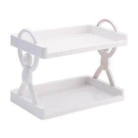 2 Layers Bathroom Storage Shelf Floating Wall Shelves for Bedroom