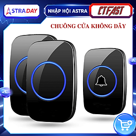 Chuông Cửa Không Dây Thông Minh CTFAST CT - 02 (1 Nút Bấm, 2 Chuông ), Chống Nước, Khoảng Cách Sử Dụng Hiệu Quả 300 mét - Hàng Chính Hãng