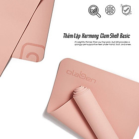 Thảm tập YOGA, tập GYM thể dục tại nhà 6mm - Thảm Harmony - Màu Clamshell