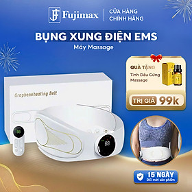 Máy massage xung điện EMS tan mỡ bụng Beame BM-B48, Đai massage lưng bụng rung nhiệt đánh tan mỡ, giảm đau bụng kinh