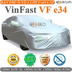 Bạt phủ xe ô tô VinFast VF e34 vải dù 3 lớp CAO CẤP BPXOT