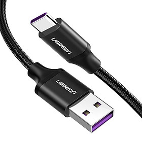 Hình ảnh Cáp sạc và dữ liệu USB Type C màu đen truyền từ máy tính ra điện thoại US279 Ugreen 50995 2M Hàng Chính Hãng