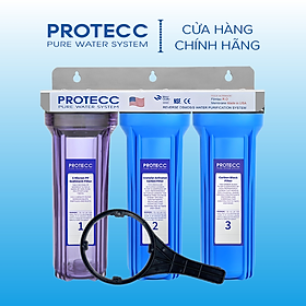 Mua Bộ 3 Lọc Thô Đầu Nguồn 10 Inch PROTECC ( 1 Trong - 2 Xanh ) Hàng Chính Hãng