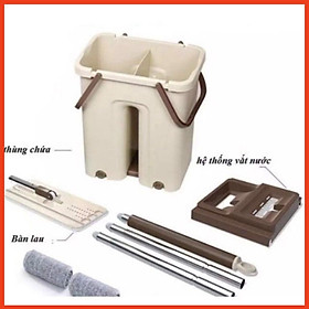 Mua BỘ LAU NHÀ XOAY CAO CẤP  HAI BÔNG  MĂM HÌNH CHỮ NHẬT CỰC SẠCH