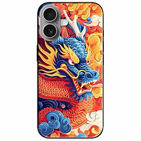 Ốp lưng cho IPhone 15 - 15 Plus - 15 Pro - 15 Pro Max - 16 - 16 Plus - 16 Pro - 16 Pro Max - Rồng Xanh Sừng Trắng - Hàng Chính Hãng