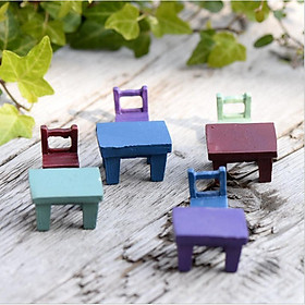 Mua Tiểu Cảnh - Bàn ghế gỗ làm tiểu cảnh terrarium/ mô hình trang trí