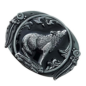 Wolf Howl   Pattern Zinc Alloy Cowboy Western Belt Buckle Men's Gift