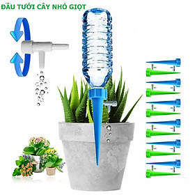 Set 3 Đầu Tưới Cây Nhỏ GIọt Thông Minh - Tự Động Tưới Nước Lên Đến 15 Ngày, Đầu tưới nhỏ giọt tự động gắn chai nước chai nhựa Pots, garden decor