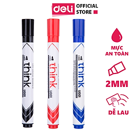 Hình ảnh Review Bút dạ viết bảng Deli - xóa được - Mực xanh/đen/đỏ - 1 chiếc – EU00120/ EU00130 / EU00140