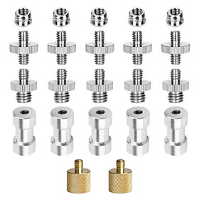 22 Pcs Camera Mount Screw 1/4 Inch to 3/8 Inch Converter Threaded Screws Adapter Suitable for Camera Tripod Monopod Ball Head
