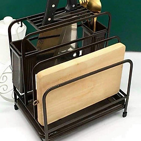 Mua GIÁ CẮM DAO THỚT SƠN TĨNH ĐIỆN MÀU ĐEN SANG CHẢNH