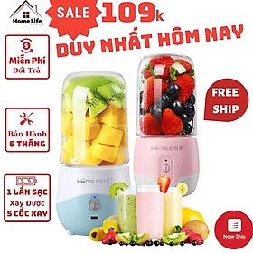 Mua Máy Xay Sinh Tố HONGUO Cầm Tay Mini Sạc Pin USB 300ml