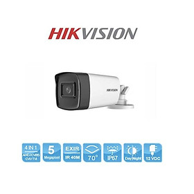 Mua Camera HD-TVI thân trụ (4 in 1) hồng ngoại 40m độ phân giải 5MP  có tích hợp Micro HIKVISION DS-2CE17H0T-IT3FS (Hàng chính hãng