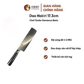 Mua Dao Nakiri Chefstudio - Damascus Basic độ dài 17.3cm  chuyên dùng thái thịt cá  thái rau củ và gọt hoa quả