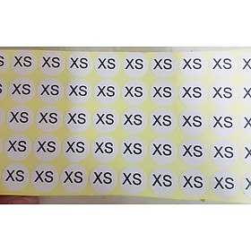 Tem dán size_Sticker dán size_Nhãn Size quần áo_Có đủ size theo yêu cầu