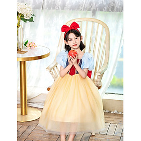 Đầm công chúa bạch tuyết cho bé gái hóa trang cosplay Halloween (tặng kèm cài tóc)