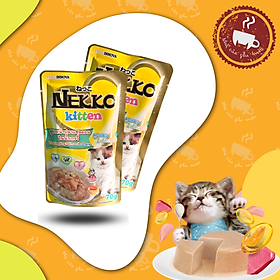 Pate NEKKO Kitten creamy cho mèo con - dành cho Mèo con từ 1-12 tháng tuổi 70g (vị mới)