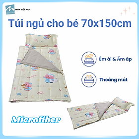 Túi ngủ cho bé MYM kích thước 70x150cm chất liệu vải Microfiber nhung