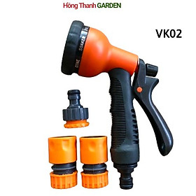 Bộ Vòi Tưới Cây, Rửa Xe Đa Năng, Điều Chỉnh Nhiều Chế Độ, Phụ Kiện Nối Nhanh / Hồng Thanh Garden