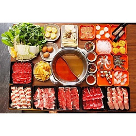 Mua Nồi Lẩu Hot Pot 2 Ngăn Inox-Nôi Lẩu Size Lớn 30cm-Nồi Lẩu 2 Ngăn Dầy Dặn Nấu Dược Bếp Từ Cao Cấp