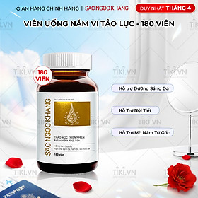 Viên uống đẹp da - chống lão hóa - nám sạm tàn nhan Sắc Ngọc Khang Vi Tảo Lục Hộp 180 Viên