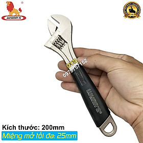 Mua Mỏ lết cán bọc nhựa cứng PVC tăng cường WYNN’S 200mm  cờ lê điều chỉnh độ mở đa năng  thép Cr-V không gỉ xỷ lý nhiệt