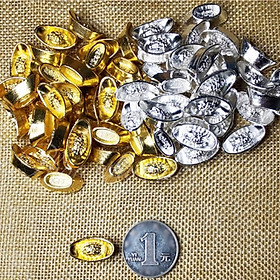 Mua Thỏi Vàng  Bạc không chữ NHỎ chiêu lộc (bàn thờ thần tài) thờ cúng