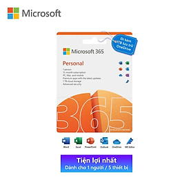 Phần mềm Microsoft 365 Personal English APAC EM Subscr 1YR Medialess P8 (QQ2-01398) - Hàng Chính Hãng