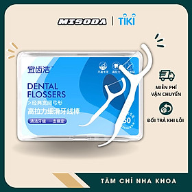 Mua Tăm Chỉ Nha Khoa Tiệt Trùng Đa Năng – Hộp 50 Cái – Vệ Sinh Răng Miệng  Làm Sạch Mảng Bám Hiệu Quả