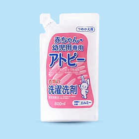Nước giặt quần áo Elmie không chất phụ gia dành cho trẻ sơ sinh và trẻ nhỏ - Túi 800ml