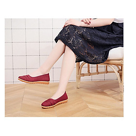 Giầy búp bê vải thời trang đế mềm thoáng chân kiểu dáng dễ thương GN33