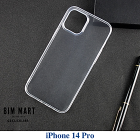 Ốp lưng dành cho iPhone 14 Pro silicon dẻo trong suốt cao cấp A+