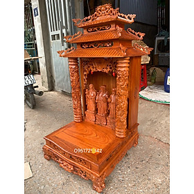 Bàn thờ ông địa ông thần tài gỗ hương đá kt 56×61cm