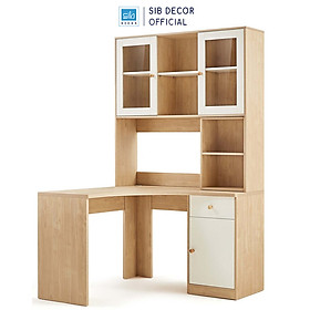 Mua Bàn Gỗ Góc Tường Chữ L Phối Kệ Sách Hiện Đại Thương Hiệu SIB Decor BLV95