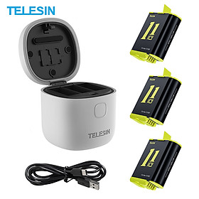 Mua Dock Sạc 3 + 3 Pin Cho GoPro 11 10 9 Telesin Allin box Có Nắp Đậy  chống nước   tích hợp đầu đọc thẻ TF - Bộ Pin Sạc Cho GoPro Hero 9 10 11 (Hàng Chính Hãng)