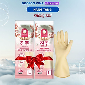 Mua Hàng Tặng Không Bán - Găng Tay Cao Su Rửa Chén Ngọc Trai Size L Thương Hiệu Hàn Quốc