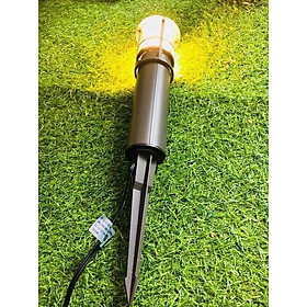 Đèn LED sân vườn, Đèn Nấm Cắm Cỏ 3W, MV-CC301, 12V, Vỏ mầu đen, AS: vàng 