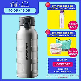 Bình Giữ Nhiệt Thép Không Gỉ Bumper Bottle Lock&Lock LHC4142SLV (650ml) - Bạc