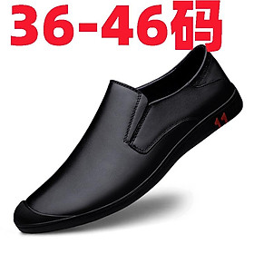 LRCLOVE Mùa xuân và Mùa thu Kích thước nhỏ 36 Da bò Casual Shoes 37 bộ Chân đế mềm Bề mặt mềm Cộng với kích thước 45 Ông bố trung niên 46 Giày da