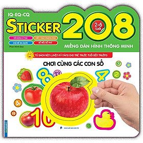 208 Miếng Dán Hình Thông Minh - IQ-EQ-CQ: Chơi Cùng Các Con Số