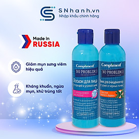 Toner Compliment No Problem cấp ẩm chiết xuất BHA và tràm trà giảm viêm mụn 200ml