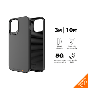 Ốp lưng chống sốc Gear4 D3O Holborn Slim 5G iPhone - Công nghệ chống sốc độc quyền D3O, kháng khuẩn, tương thích tốt với sóng 5G