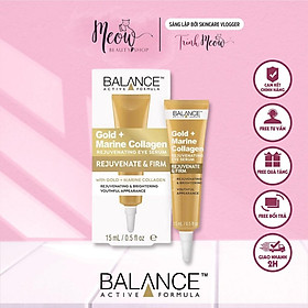 Serum Balance dưỡng da mắt Active Formula Gold+ Marine Collagen Rejuvenating Eye Serum 15ml