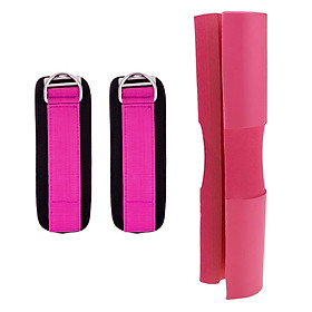 Barbell Squat Pad Neck Shoulder Protector 2pcs Fitness Ankle Strap Band