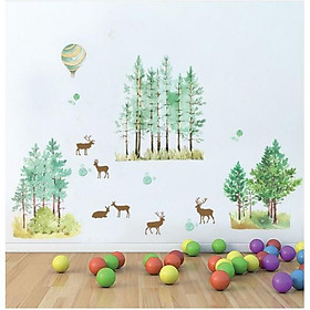 Mua Decal trang trí Khu Rừng Xanh nhạt dân tộc A.H