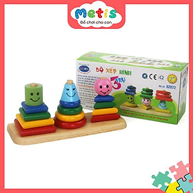 Đồ chơi xếp hình Winwintoys - Bộ xếp hình 3 trụ - Metis đồ chơi cho con